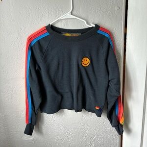 Aviator Nation cropped crew neck